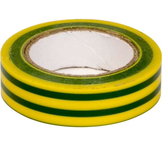 Изображение товара Лента изоляционная DKC ПВХ 19x0,15 20м в рулоне желто зелёная 1 шт. PVC192015YGN