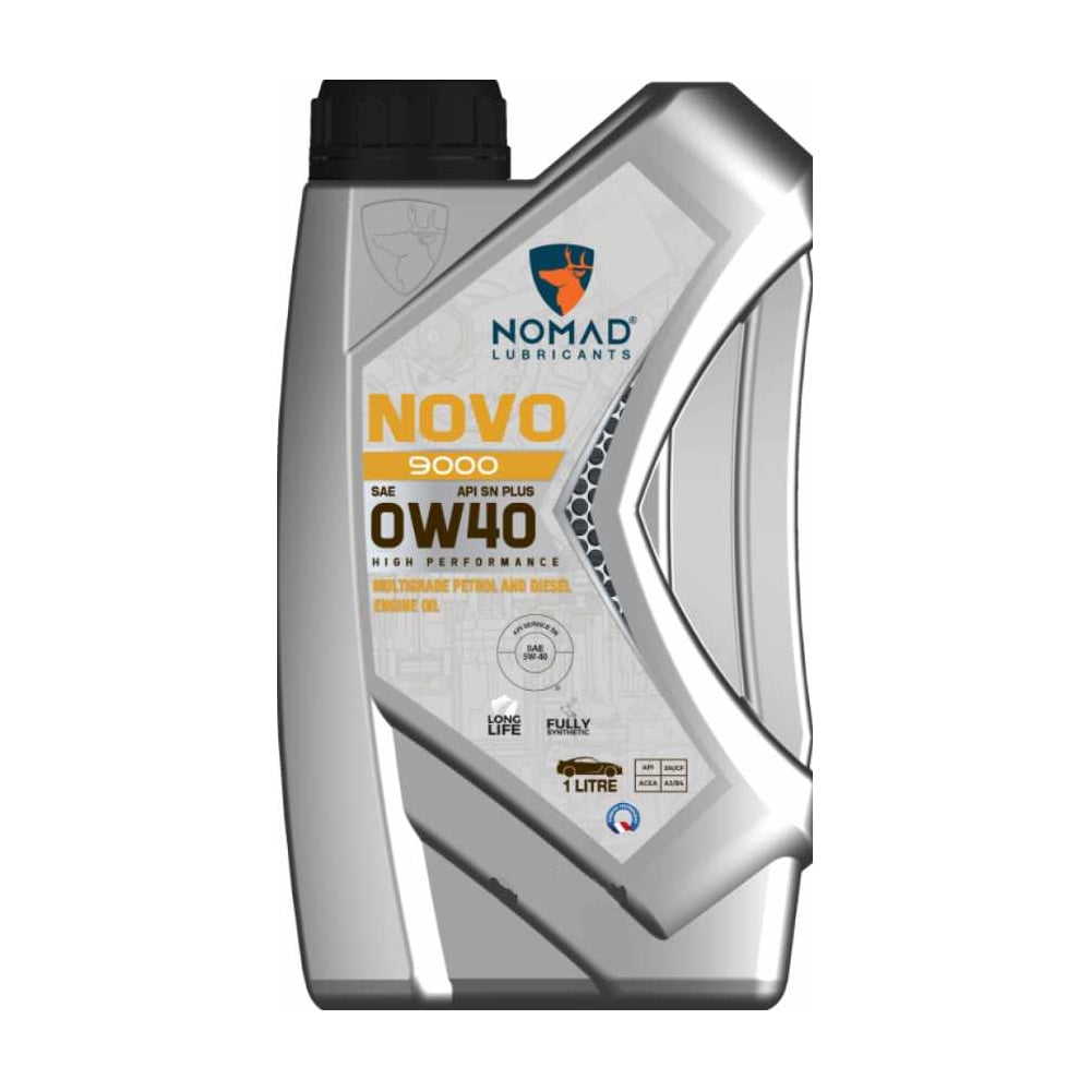 Изображение товара Моторное синтетическое масло Nomad NOVO 9000 SAE 0W40 для легковых автомобилей 1л