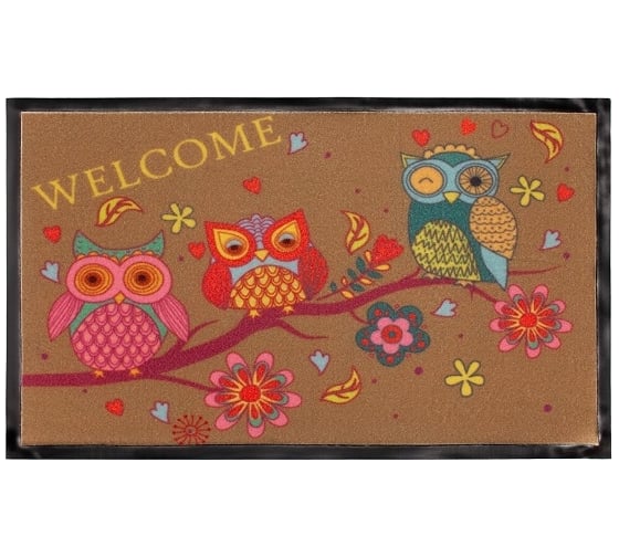 Изображение товара Интерьерный коврик ComeForte PHOTOPRINT ВЕСЕЛЫЕ СОВЫ 45х75 см PET023