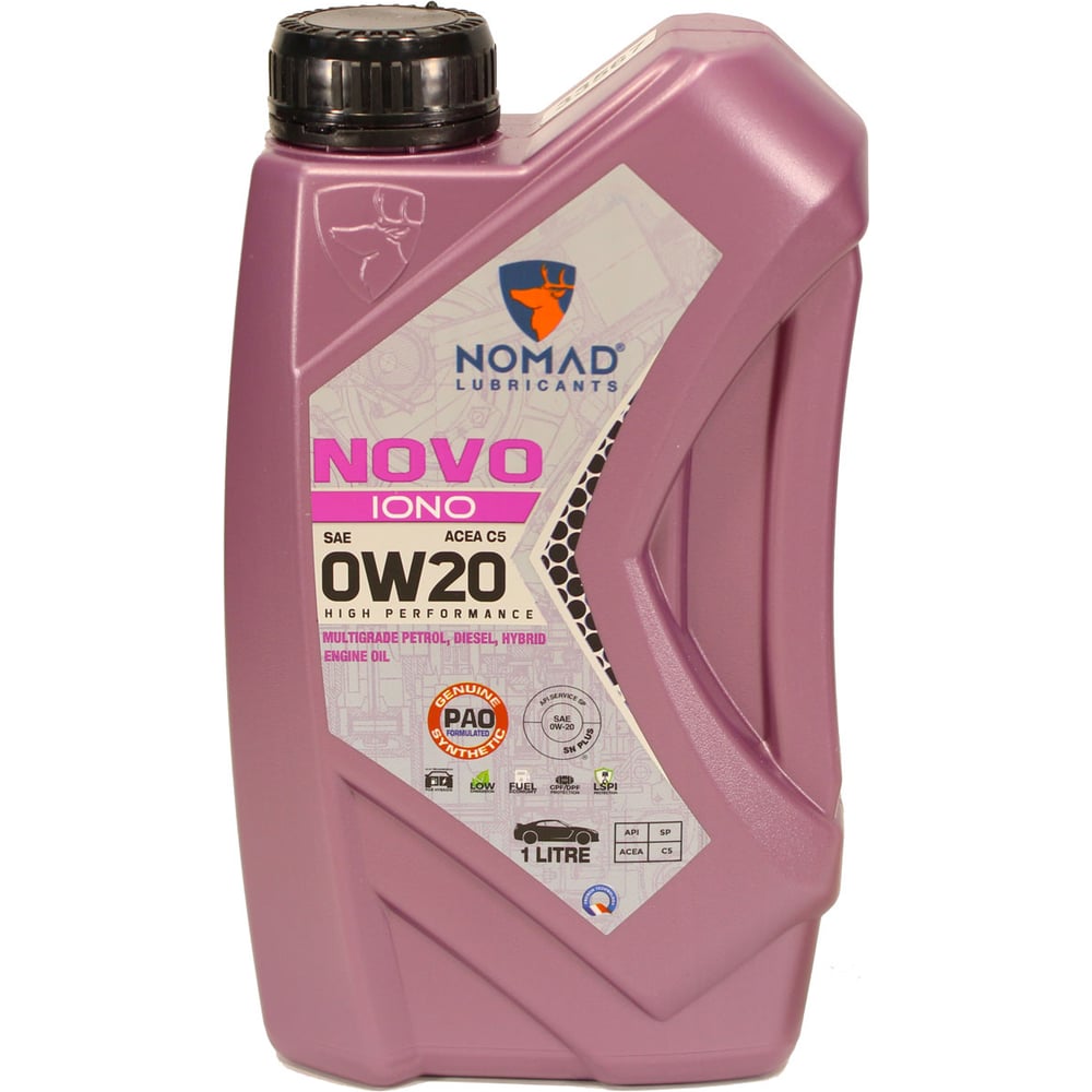Изображение товара Масло моторное синтетическое NOMAD Novo iono SAE 0W20 1л