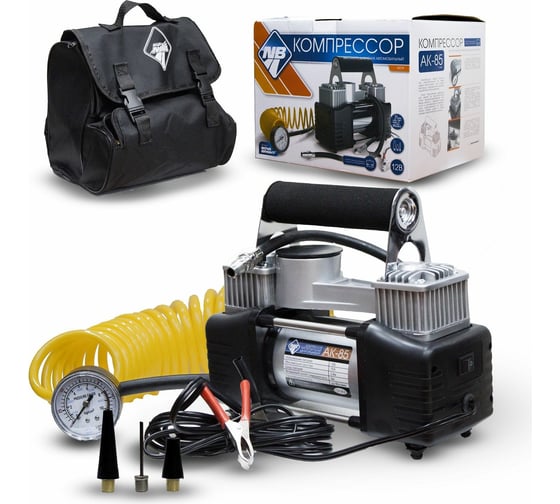 Изображение товара Компрессор Nova Bright АК-85 двухпоршневой, до 85 л/мин, 140 PSI, 12 В 44278