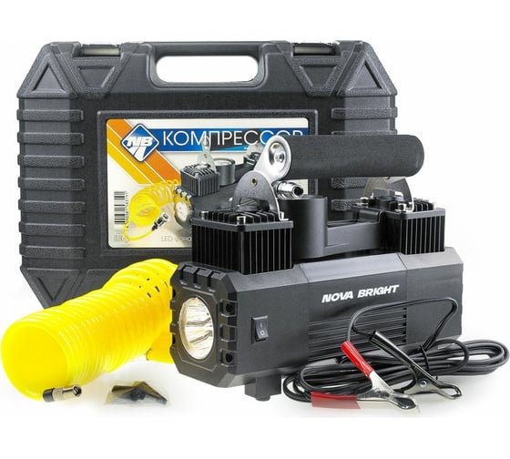 Изображение товара Компрессор АК-65 Nova Bright двухпоршневой, до 65 л/мин.,140 PSI, 12 В 47160