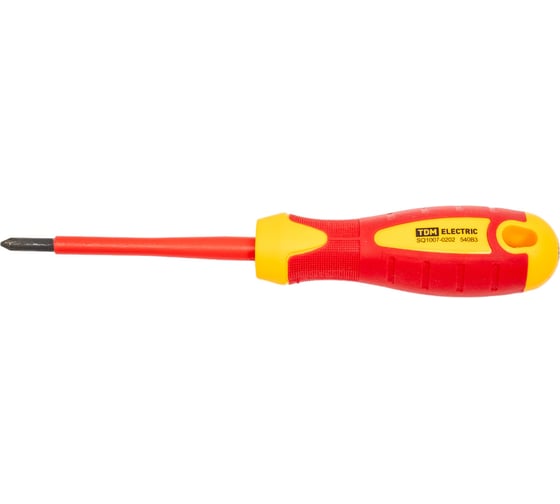Изображение товара Крестовая отвертка TDM ELECTRIC серия ЭкспертЭлектрик, тип PH1x80, диэлектрическая SQ1007-0202