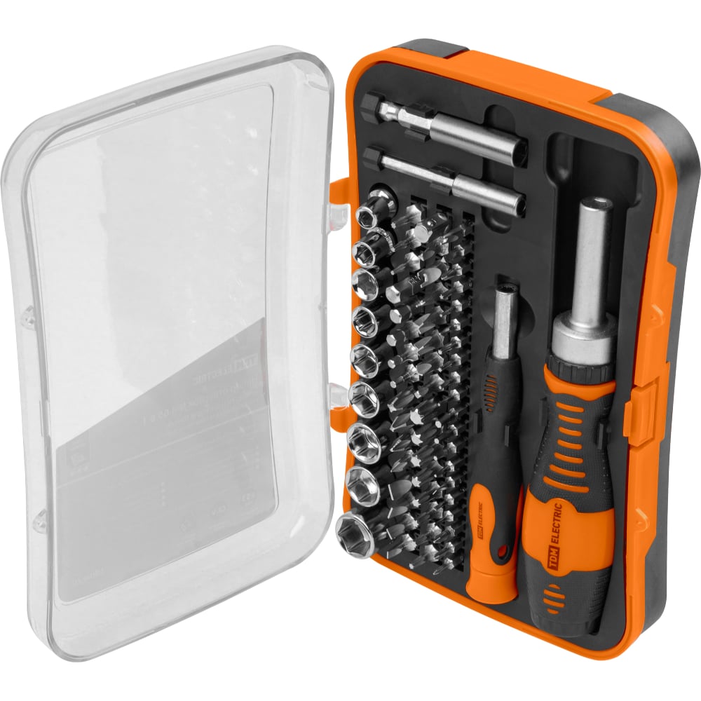 Изображение товара Набор отверток TDM ELECTRIC Алмаз, 65 предметов, реверсивная