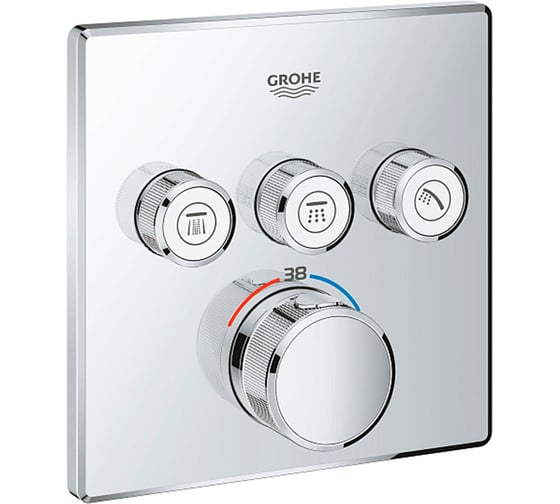 Изображение товара Термостат для ванны/душа GROHE Grohtherm SmartControl, 3 кнопки управления 29126000 00000060463