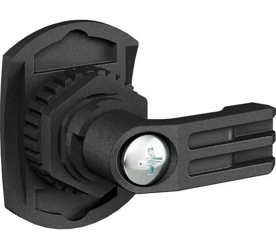 Изображение товара Поворотный замок DKC с личинкой под двойную бородку 3 мм, для навесных корпусов, полиамид, черный 1 шт R5CE208