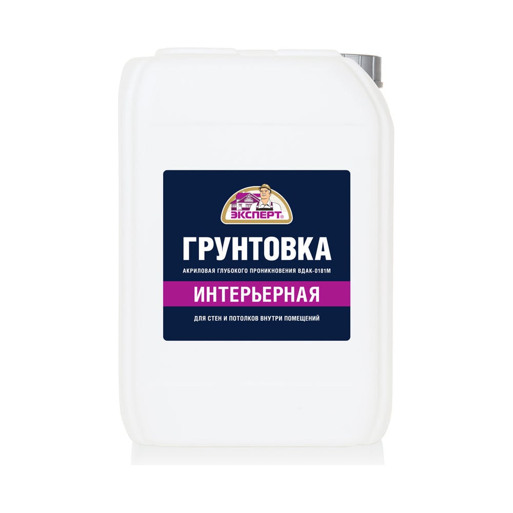 Изображение товара Грунт ЭКСПЕРТ Интерьер белый 5кг для бетона и кирпича