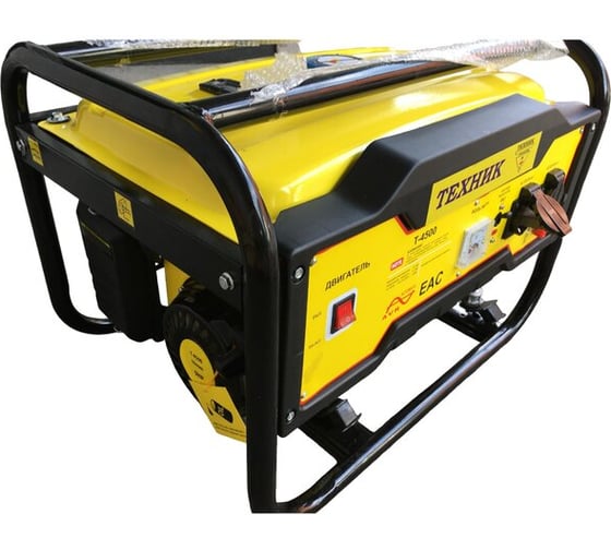 Изображение товара Генератор ТД Техник Т-4500 3.2-3.5кВт медь 4Т 2 розетки, 220В, счетчик моточасов, датчик уровня масла 42