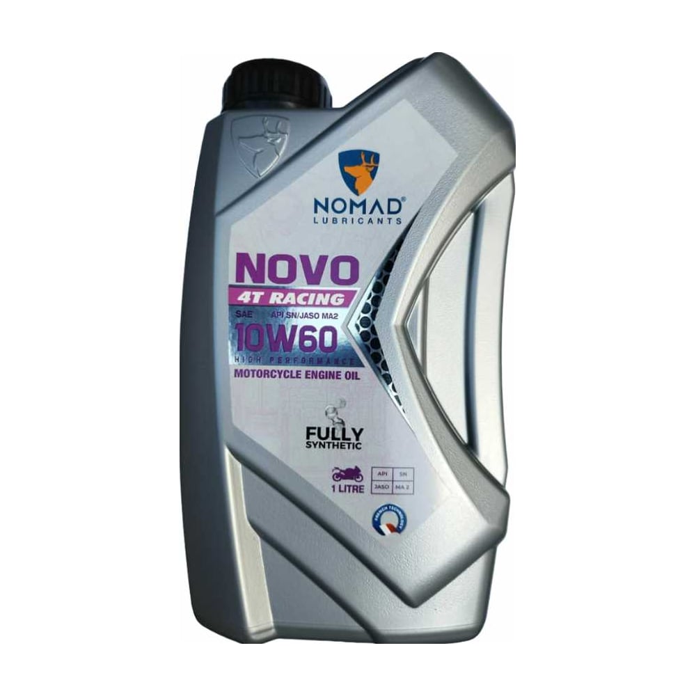 Изображение товара Моторное масло Nomad NOVO 4T Racing SAE 10W60 1 л для мототехники синтетика