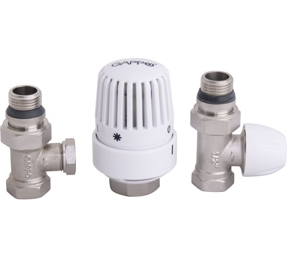 Изображение товара Комплект терморегулирующий прямой Gappo ВР-НР, радиаторный, в блистерной упаковке 1/2" G460