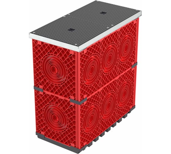 Изображение товара Пластиковый колодец для кабельной канализации DKC с крышками, 750x375x750 1 шт 270375