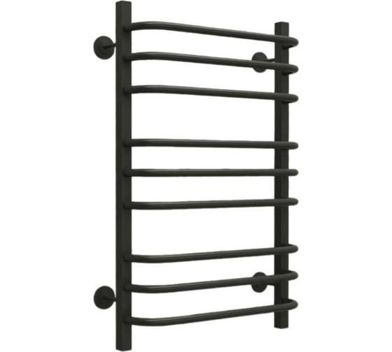 Изображение товара Полотенцесушитель стальной ТЕРМОДИЗАЙН C Steel, лесенка, W=500, H=600, 9 перекладин, 1/2в.р. черн.бархат TDCSt002BV