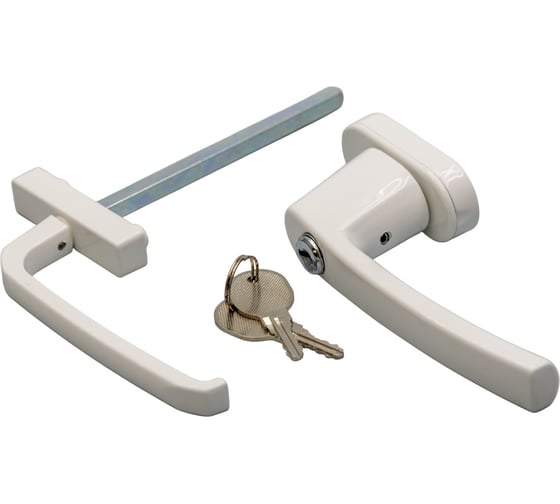 Изображение товара Ручка ок. д/ПВХ 4-х позиц. с ключом СКОБЯНОЙ бел. (упак.) 007825