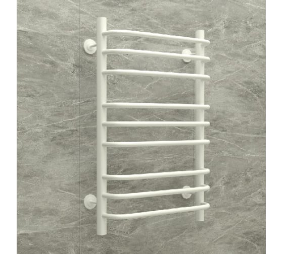 Изображение товара Полотенцесушитель стальной ТЕРМОДИЗАЙН C Steel, лесенка, W=500, H=1000, 15 перекладин, 1/2в.р. бел.бархат ТЕРМО ДИЗАИН TDCSt004WV