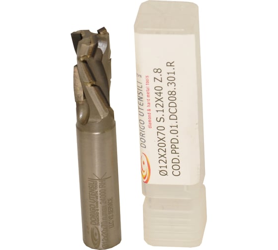 Изображение товара Фреза концевая алмазная Dorigo Нестинг DA: Ø12x20x70 Z=08 H=3 RH PPD01.DCD08.301.R