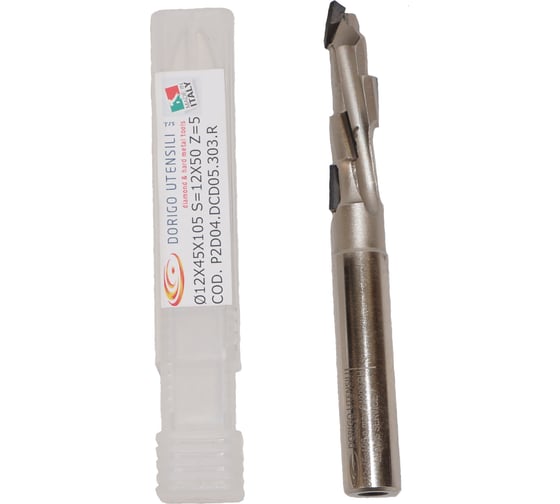 Изображение товара Фреза концевая алмазная Dorigo DA: Ø12x45x105 Z.1+1 S=12x50 Z=05 H=3 RH P2D04.DCD05.303.R