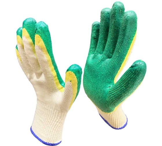 Изображение товара Перчатки рабочие Master-Pro® СТАНДАРТ-2Л х/б с двойным латексным покрытием, 50 пар 3013-CLA2-50