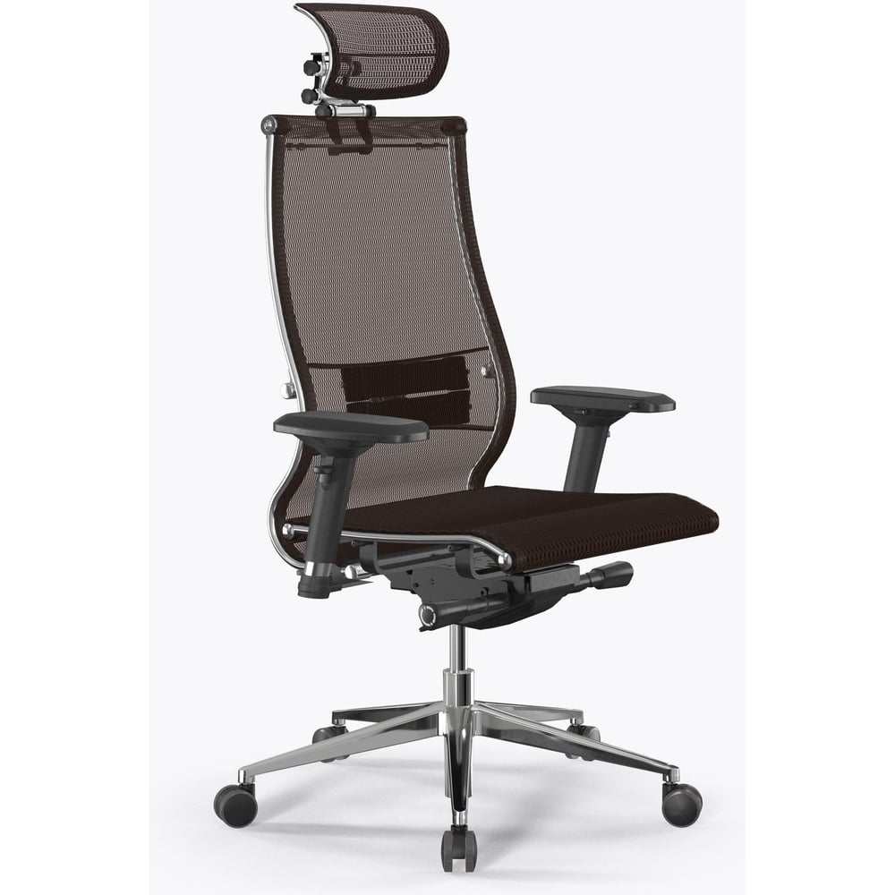 Изображение товара Офисное кресло МЕТТА Samurai S-3 темно-коричневое современное регулировка