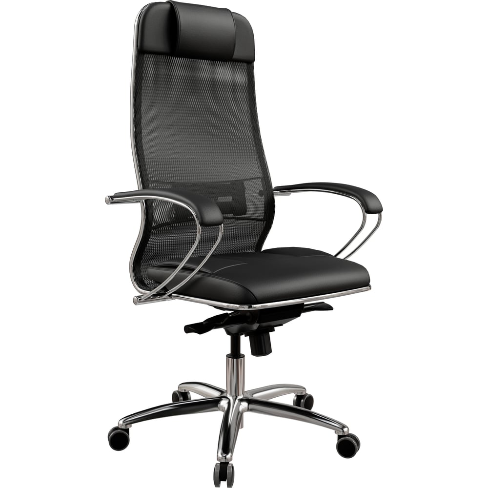 Изображение товара Офисное кресло МЕТТА Samurai SL-1 Черный современное эргономичное с подголовником