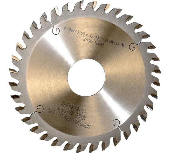 Изображение товара Диск пильный Dorigo подрезной 180x4.3-5.5/3.2x45 Z=36 LC180434536