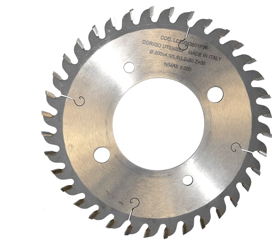 Изображение товара Диск пильный Dorigo подрезной 200x4.3-5.5/3.2x80 Z=36 LC200438036