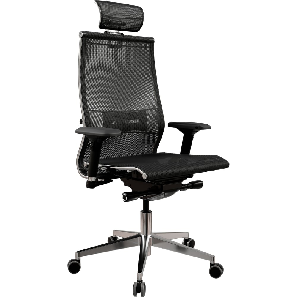 Изображение товара Офисное кресло МЕТТА Samurai S-3 Черное с регулируемыми функциями