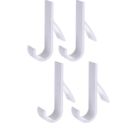 Изображение товара Крючки для ванной на радиатор обогрева VETTA 4шт, полистирол, белый 478-315