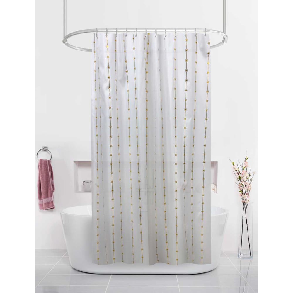 Изображение товара Штора для ванн Dasch 180х200 BT829912 с золотыми линиями