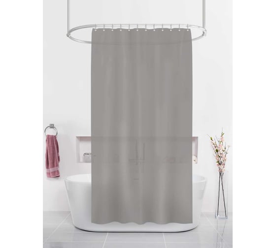 Изображение товара Штора для ванн Dasch PEVA GX003-G,180х180, серый 13664