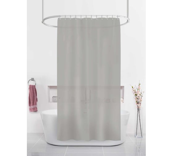 Изображение товара Штора для ванн Dasch PEVA GX008-1,180х200, Silver 13675