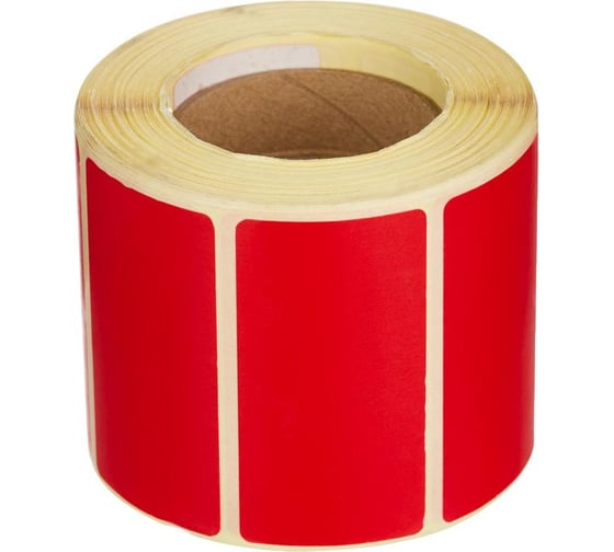 Изображение товара Термоэтикетки ООО Комус ЭКО 58x30, красная  700шт/рул.  712375