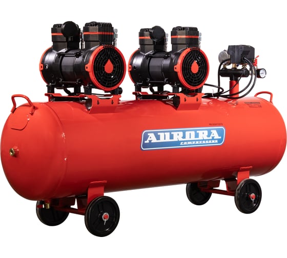 Изображение товара Компрессор Aurora PASSAT-120 BLACK тихий, без масл. 2 режима работы (120л, 640л/мин, 3.56кВт) 39010