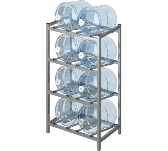 Изображение товара Металлическая мебель ООО Комус KD_Бомис-8Л стеллаж для воды бутилир. на 8 тар 656515