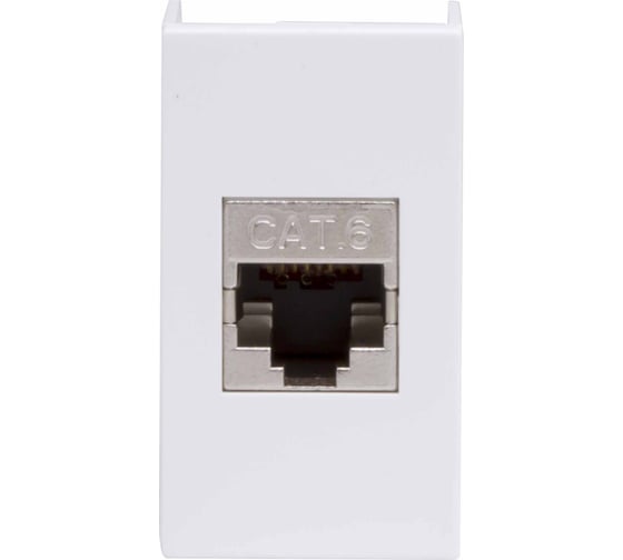 Изображение товара Компьютерная розетка DKC RJ45, кат.6, экранированная, 8P8C, Viva, белая, 1 модуль, 1 шт. 45068
