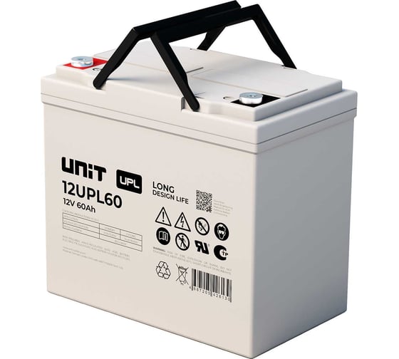 Изображение товара Аккумуляторная батарея UNIT 12В-60Ач 12UPL60
