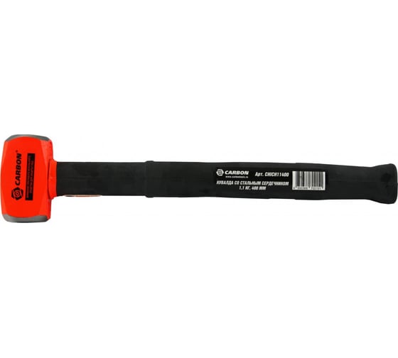 Изображение товара Кувалда с резиновой рукояткой и стальным сердечником Carbon 1.1 кг CHICH11400 086874