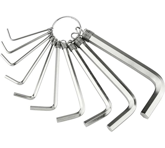 Изображение товара Набор метрических шестигранных ключей SENSH 10 шт, 1.5 - 10 мм SH-11078