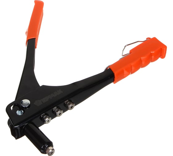 Изображение товара Заклёпочник с набором заклёпок ЕРМАК 225 мм, 2.4 мм х 20 шт, 3.2 мм x 20 шт, 4.0 мм x 10 шт, 4.8 мм x 10 шт 671-012