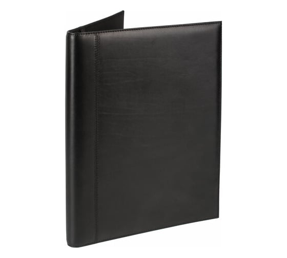 Изображение товара Папка адресная ОФИСМАГ натуральная кожа, без надписи, формат А4, 32x25x1 см, черная, индивидуальная упаковка, 7-40 124790