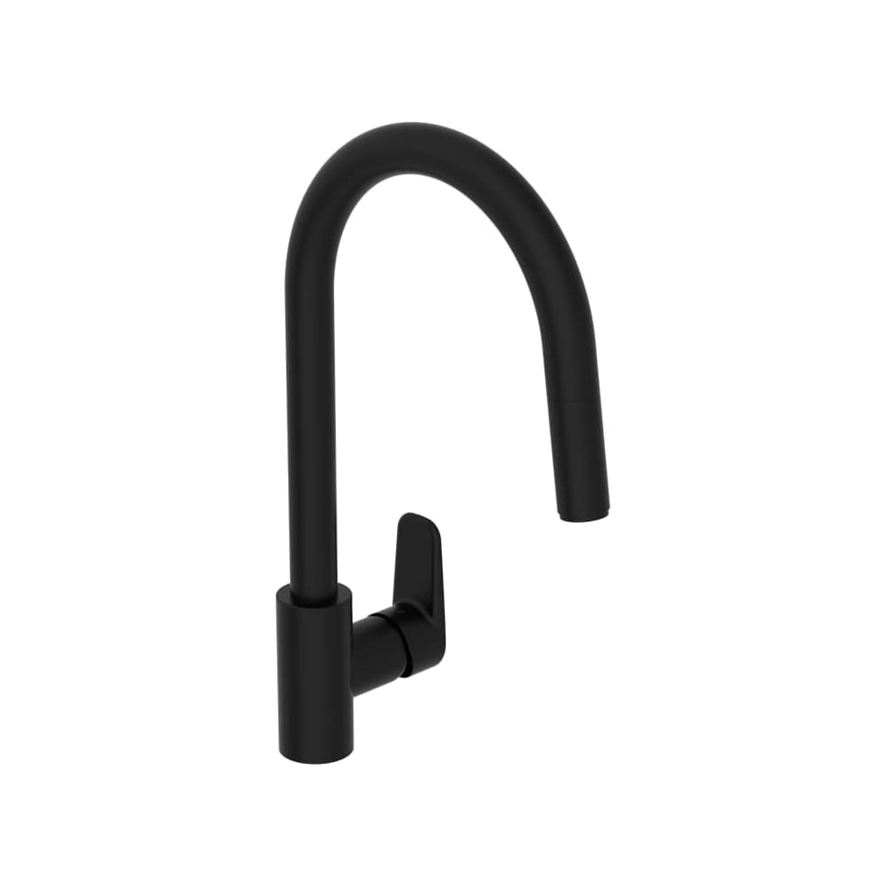 Смеситель для кухни с выдвижным изливом VitrA Flow Soft, черный A4344536EXP
