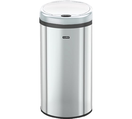 Изображение товара Сенсорное ведро для мусора LAIMA 12л, нержавеющая сталь, зеркальная крышка, питание 4xAA 609327
