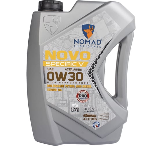 Изображение товара Масло моторное NOMAD NOVO Specific V 0W-30 4 л 35776