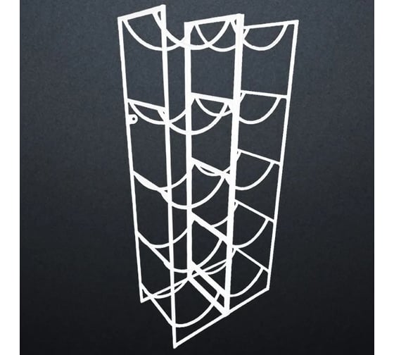 Изображение товара Подставка для 10 бутылок с водой Metall78.ru 19 л бутылочница цвет белый ПДБ10-9003