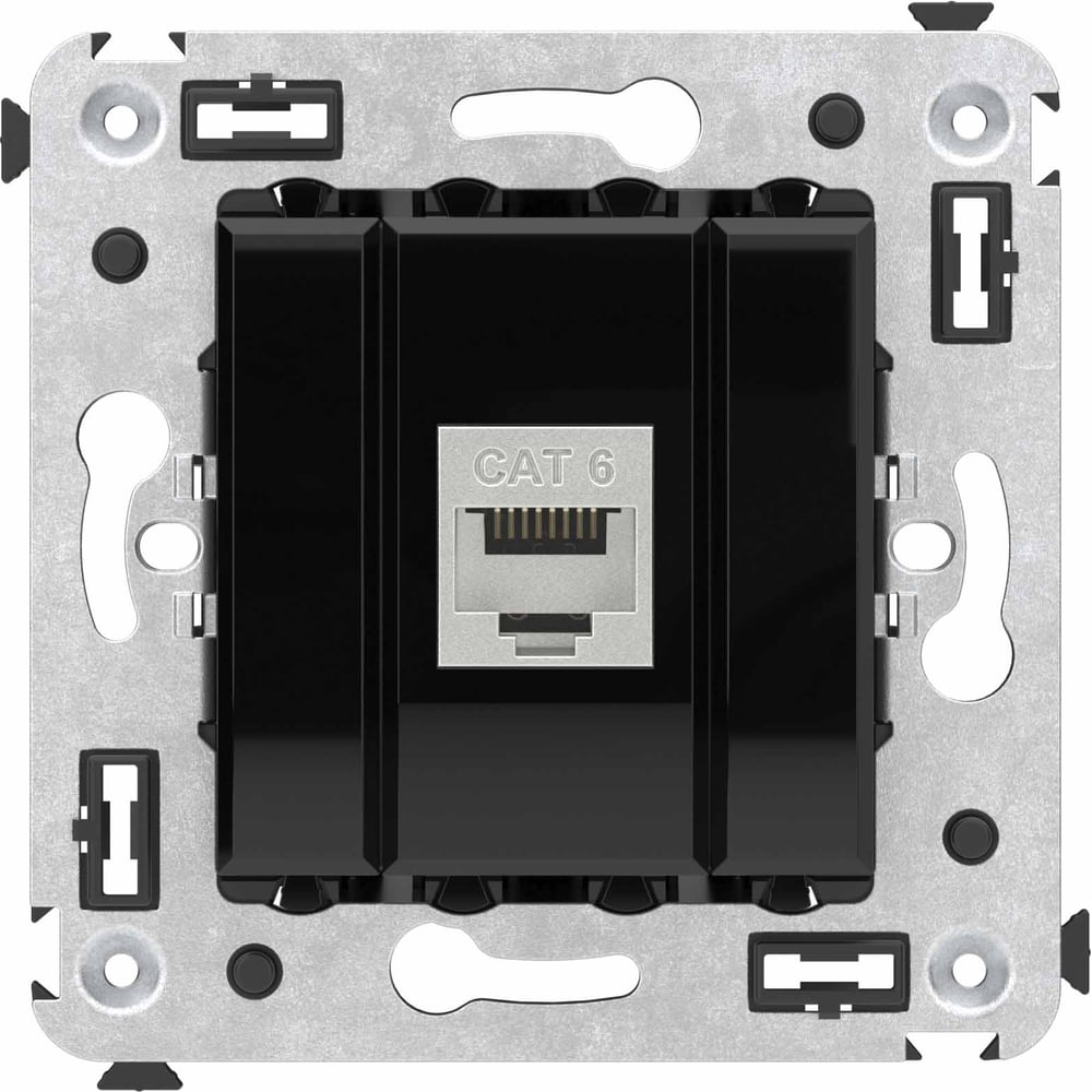 Изображение товара Компьютерная розетка DKC RJ 45 без шторки, категория 6, черный