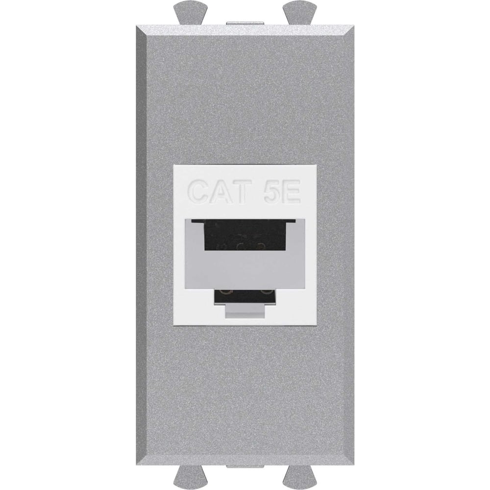 Изображение товара Компьютерная розетка DKC RJ 45 серия Avanti без шторки, модульная, закаленная сталь