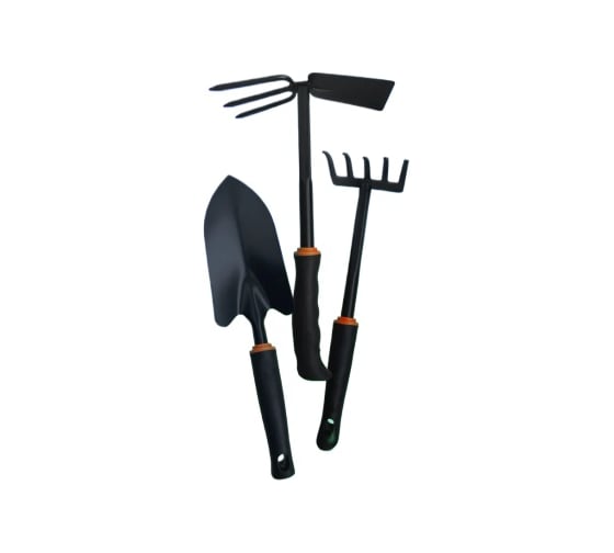 Изображение товара Набор садовых инструментов Green Boom Сталь: грабельки, совок, мотыжка YH-714884