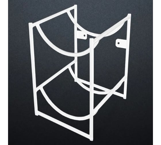 Изображение товара Подставка для 2 бутылок с водой Metall78.ru 19 л бутылочница цвет белый ПДБ2-9003