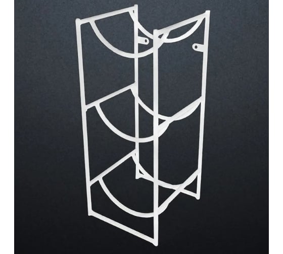 Изображение товара Подставка для 3 бутылок с водой Metall78.ru 19 л бутылочница цвет белый ПДБ3-9003