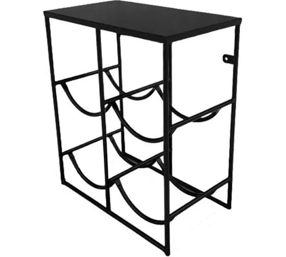 Изображение товара Подставка для 4 бутылок с водой Metall78.ru 19 л со столиком под кулер 2х2 бутылочница цвет черный ПДБСТ4-9005