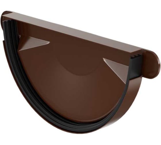 Изображение товара Заглушка желоба МЕТАЛЛИК и КО цинк, 0.50 (RAL 8017) п/о НТ-00000459